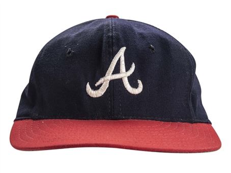 1966-1968 Hank Aaron Game Used Atlanta Braves Cap (MEARS)